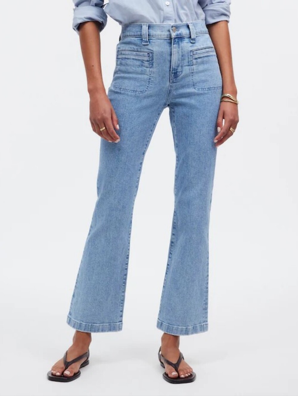 Madewell Patch Pocket Kickout Crop Jeans Size 28